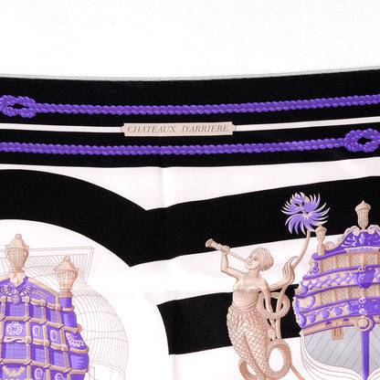 Hermes Silk Chateaux D Arriere Scarf 70 3 of 6