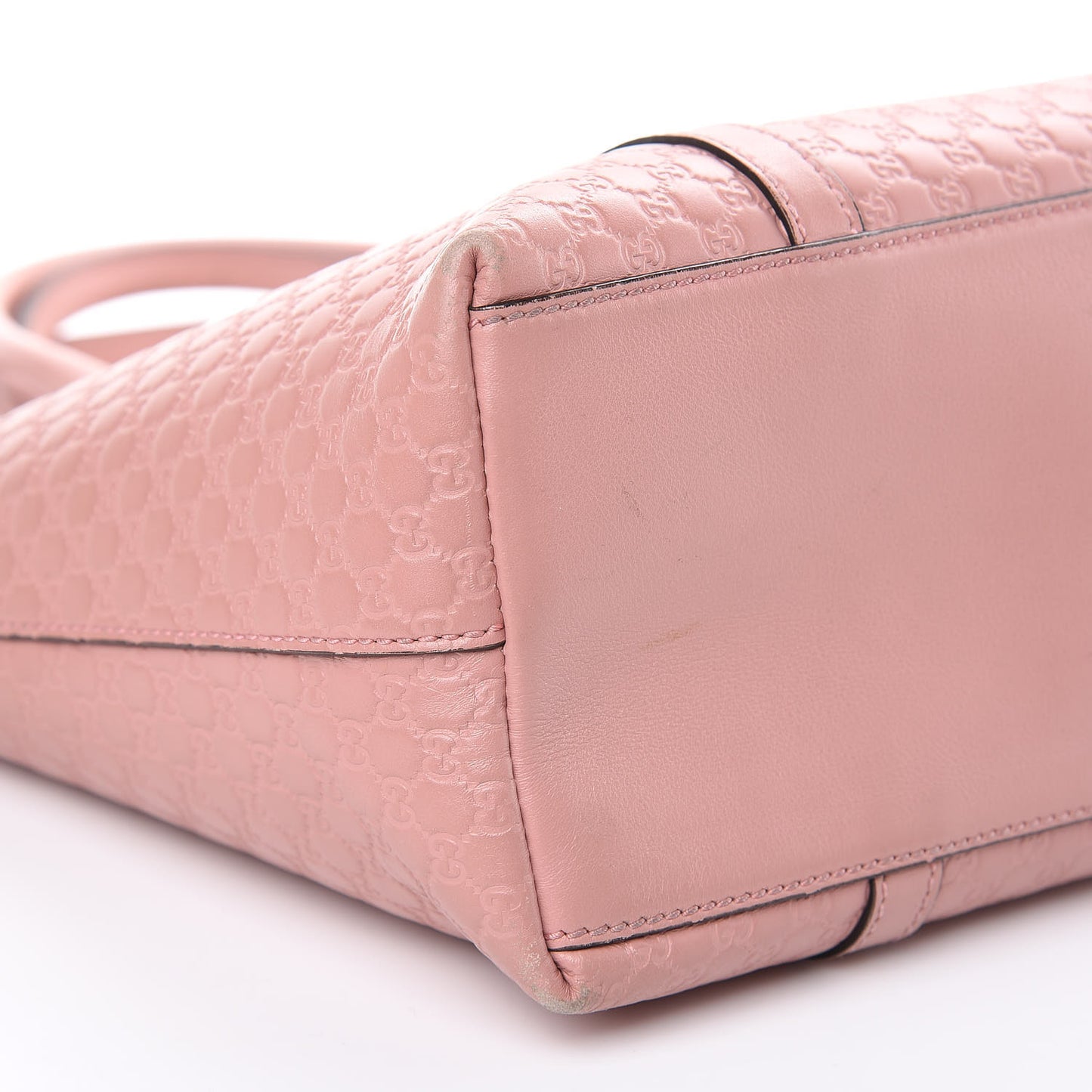 Soft Microguccissima Small Zippered Satchel Soft Pink