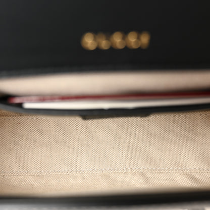 Gucci GG Supreme Monogram Horsebit 1955 Soft Small Shoulder Bag Beige Black 5 of 11