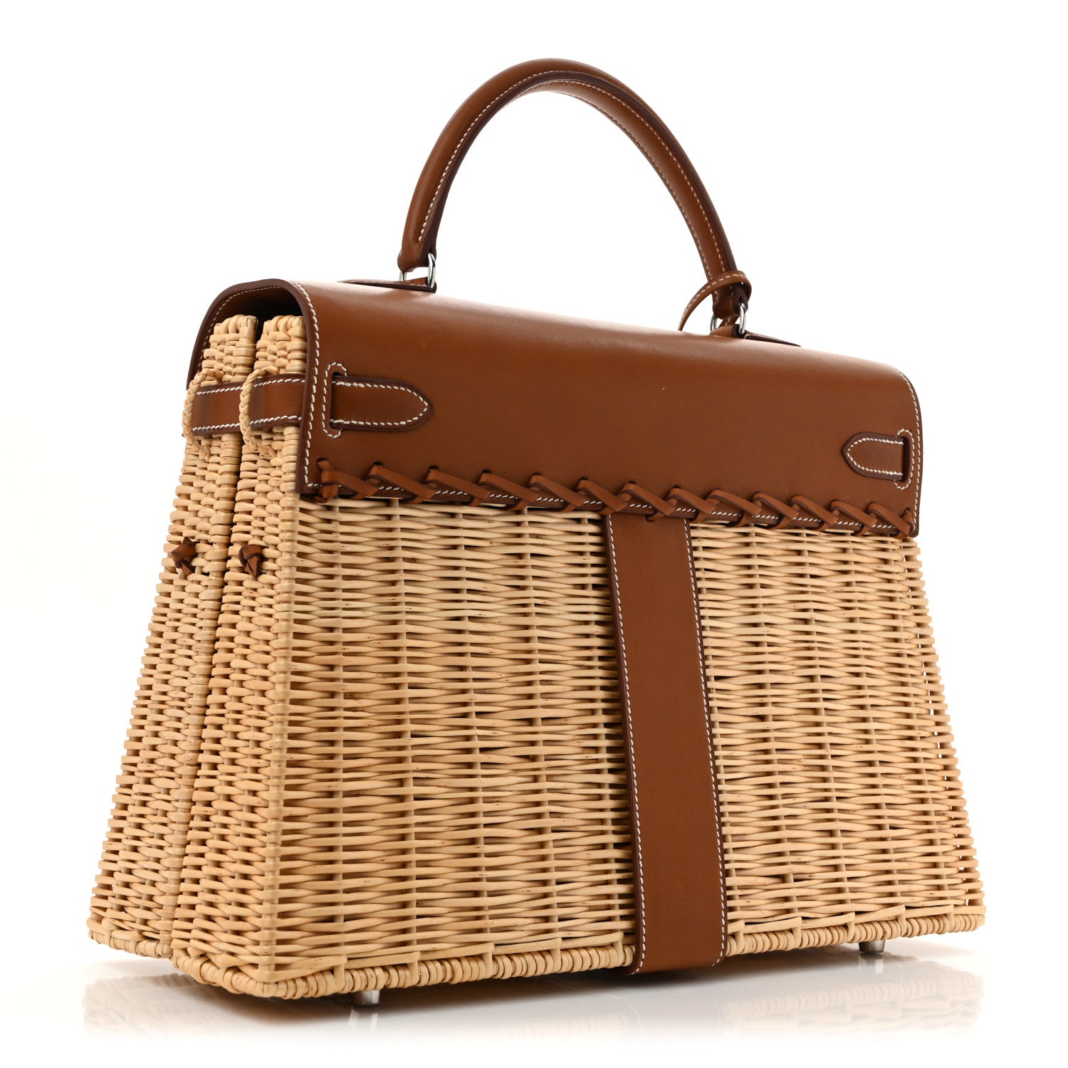 Hermes Wicker Swift Picnic Kelly 35 Naturel Gold 1888071