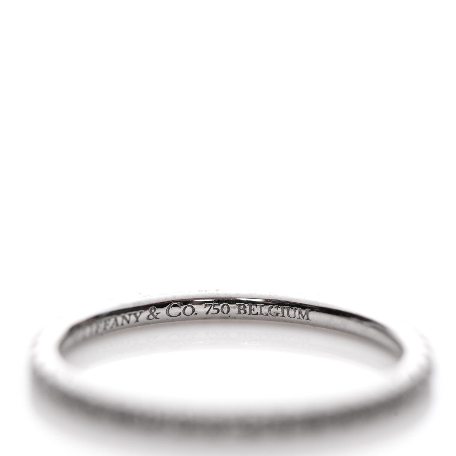 Tiffany 18K White Gold Diamond Metro Ring 4.5 4 of 4