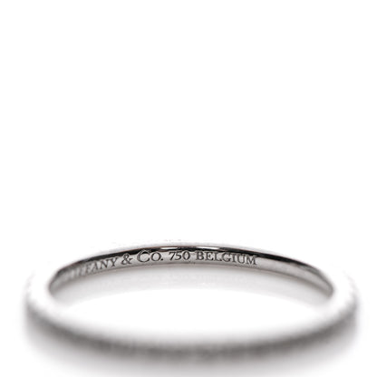Tiffany 18K White Gold Diamond Metro Ring 4.5 4 of 4