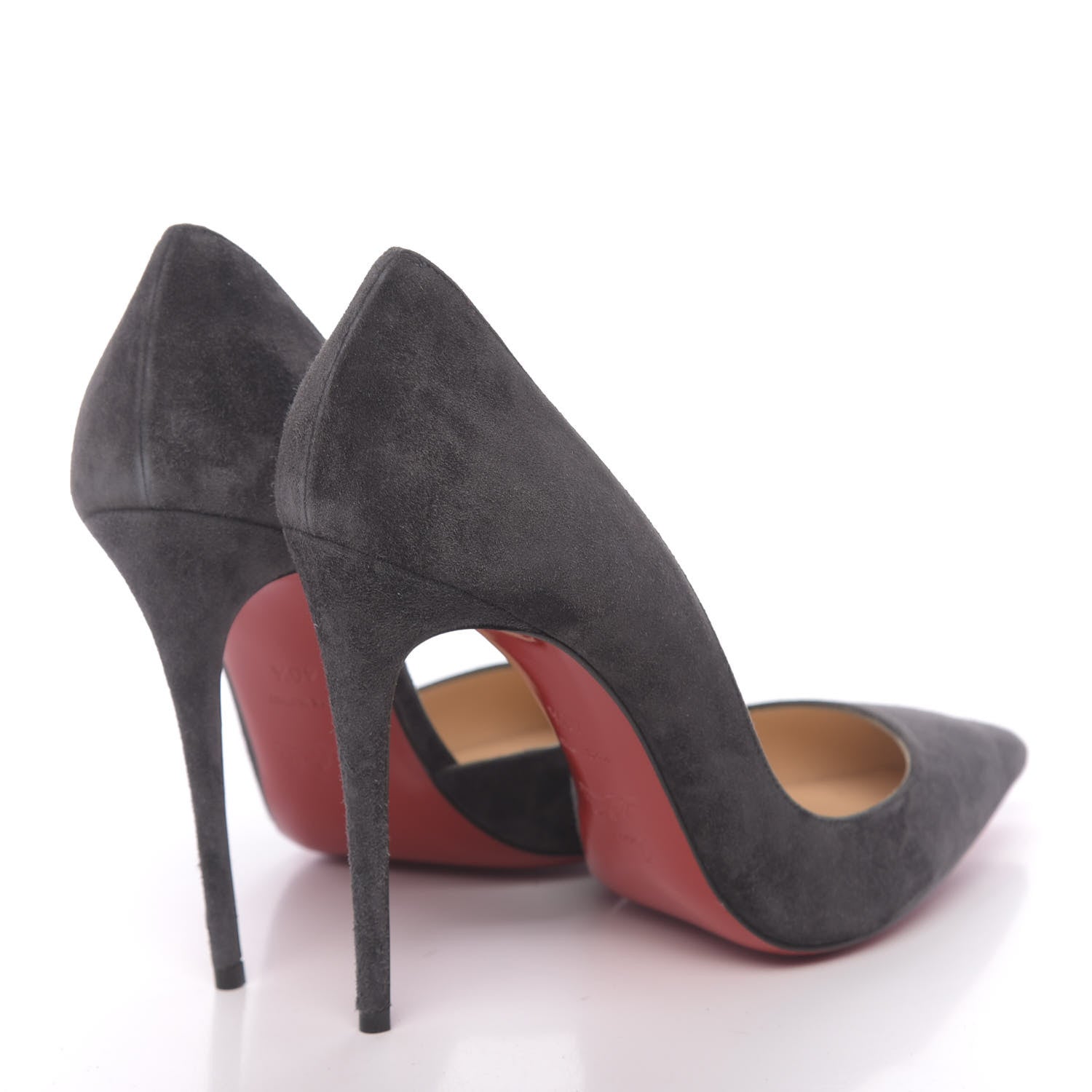 Christian Louboutin Veau Velours Iriza 100 Pumps 40.5 Charbon 4 of 9