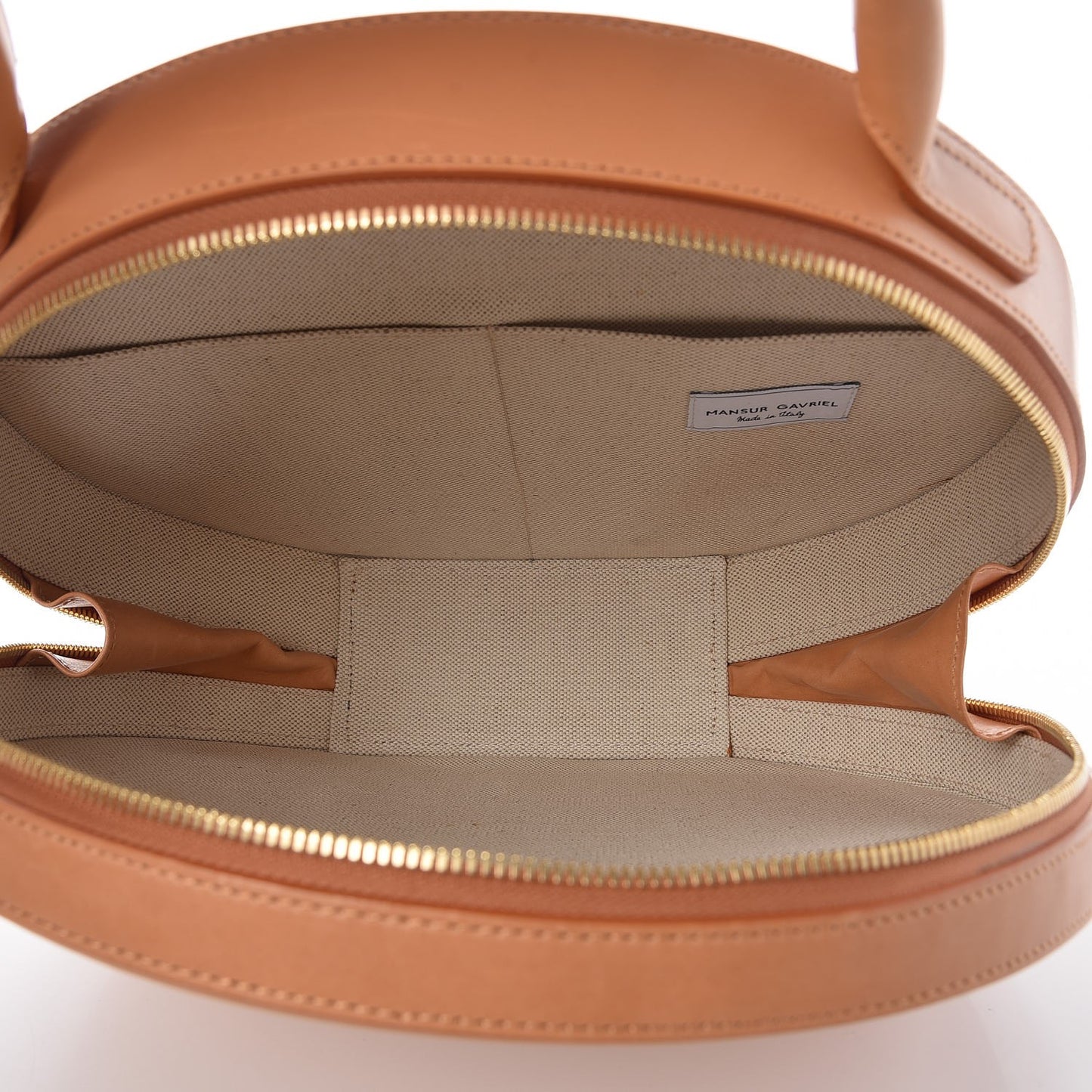 Vegetable Tanned Calfskin Circle Bag Cammello
