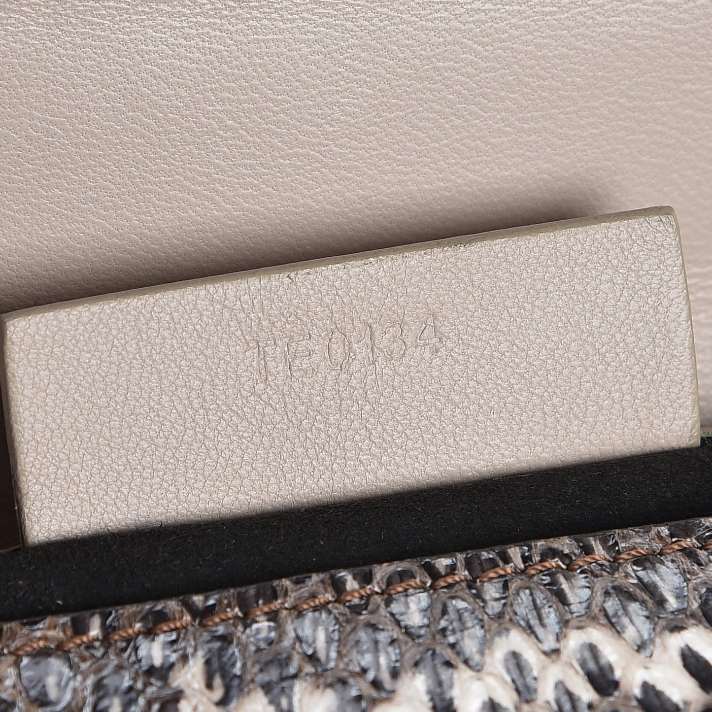 Elaphe Mini Pandora Box Crossbody Bag Beige