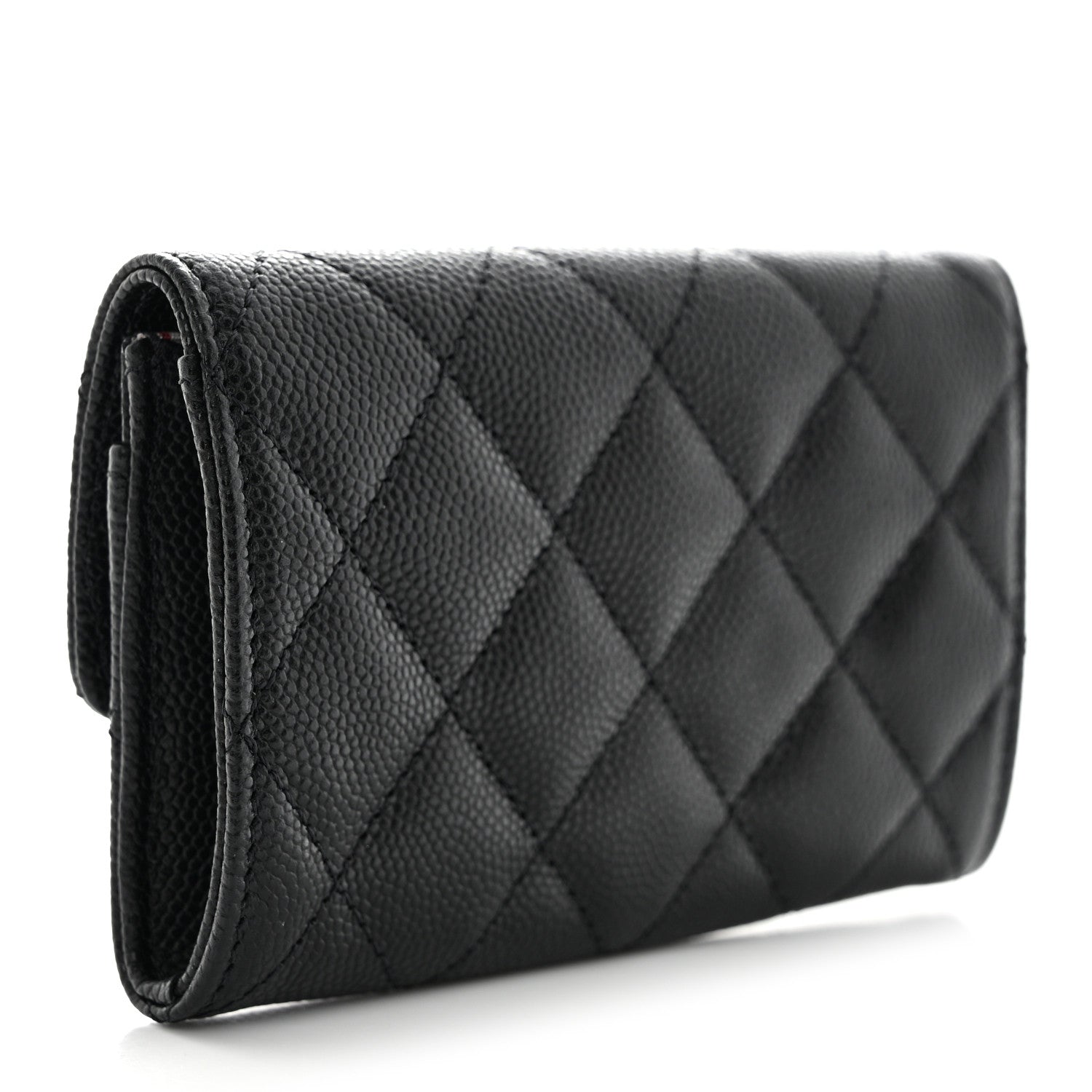 Chanel Caviar Quilted CC Flap Card Holder Black 3 of 9