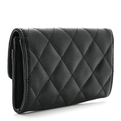 Chanel Caviar Quilted CC Flap Card Holder Black 3 of 9