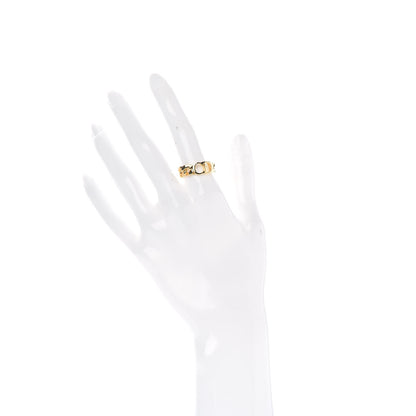 Christian Dior Metal Danseuse Etoile Chain Ring M Gold 2 of 5