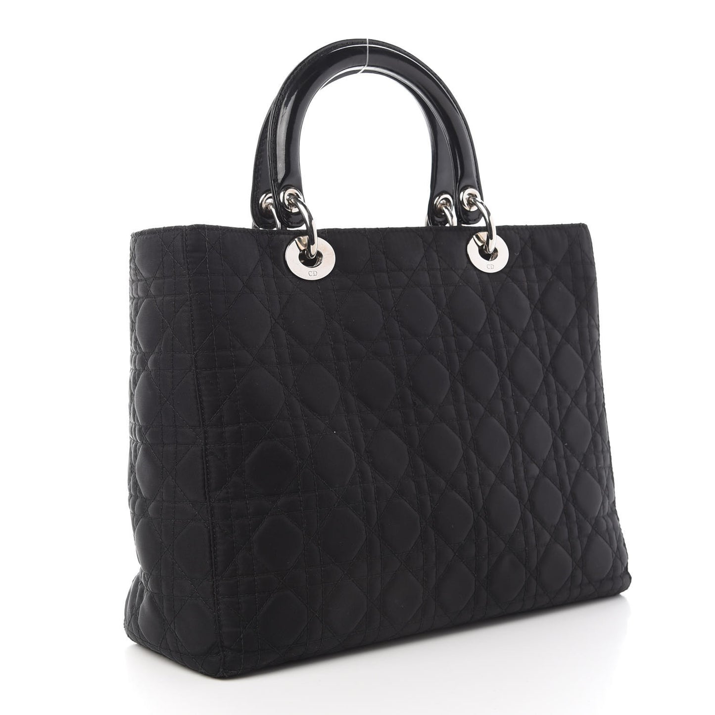 Nylon Cannage Large Lady Dior Black