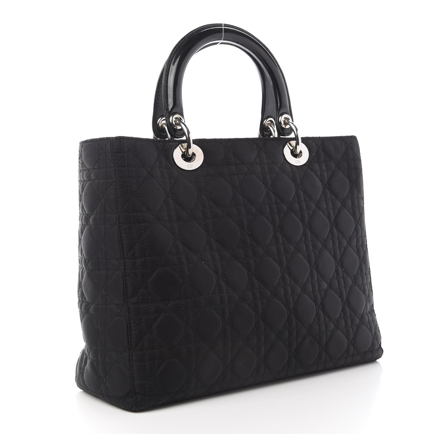 Christian Dior Nylon Cannage Large Lady Dior Black 2 of 11