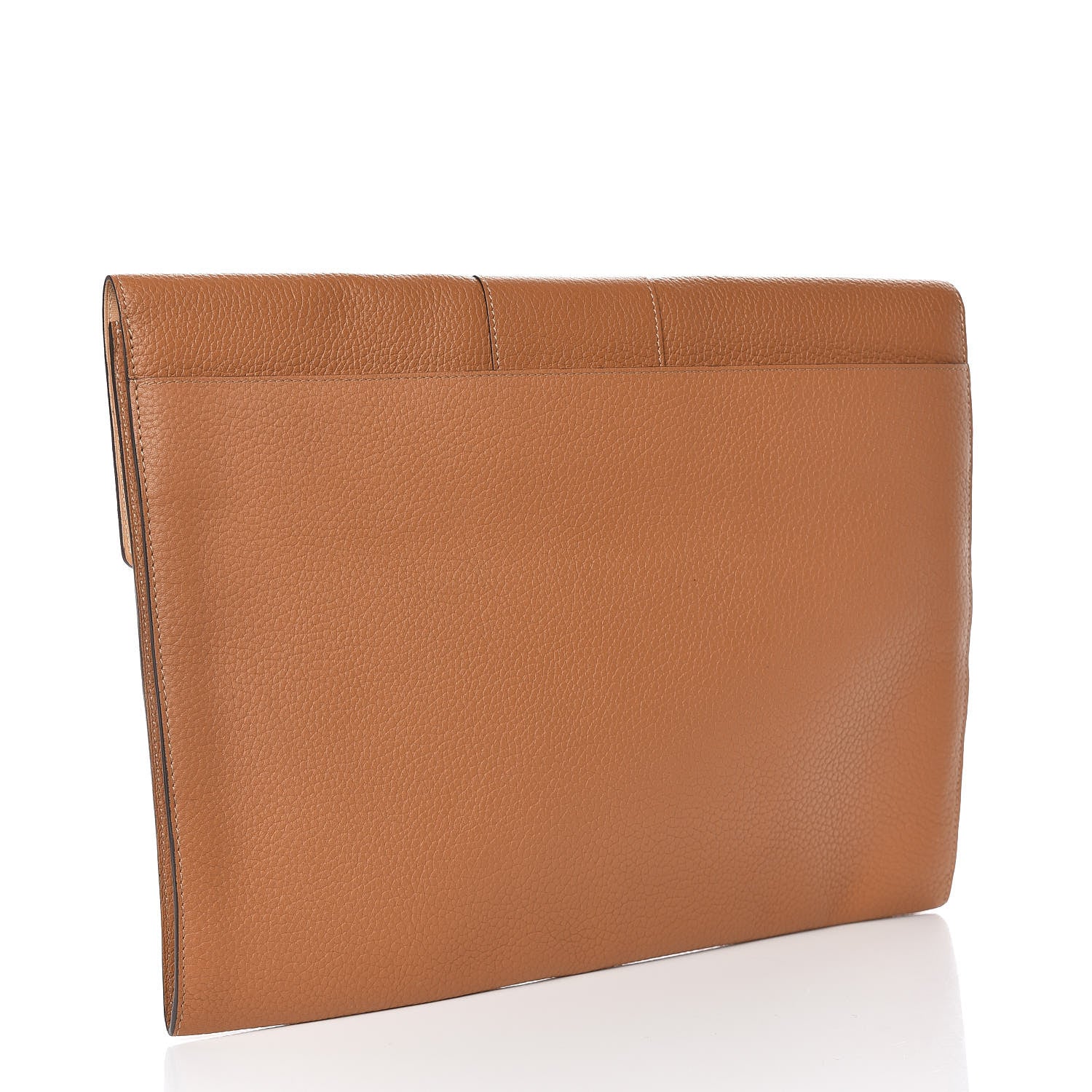 Delvaux Taurillon Crispe Presse A4 Pouch Vegetal 3 of 8