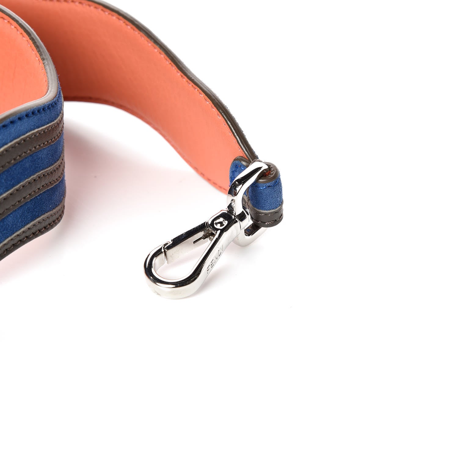 Fendi Suede Calfskin Waves Strap You Blue 4 of 4