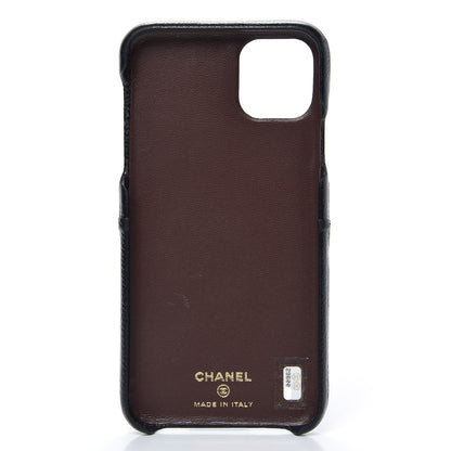 Chanel Caviar Quilted iPhone 11 Max Tech Case Black Burgundy 3 of 7