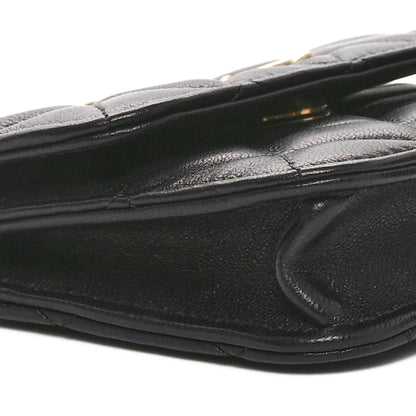 Chanel Lambskin Quilted Pearl Crush Clutch With Chain Black 10 of 12