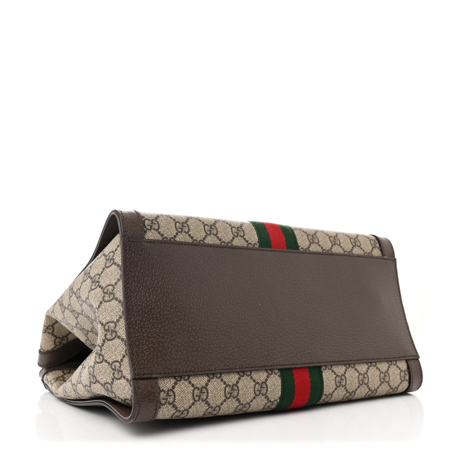 Gucci GG Supreme Monogram Web Medium Ophidia Tote Bag Brown 4 of 10
