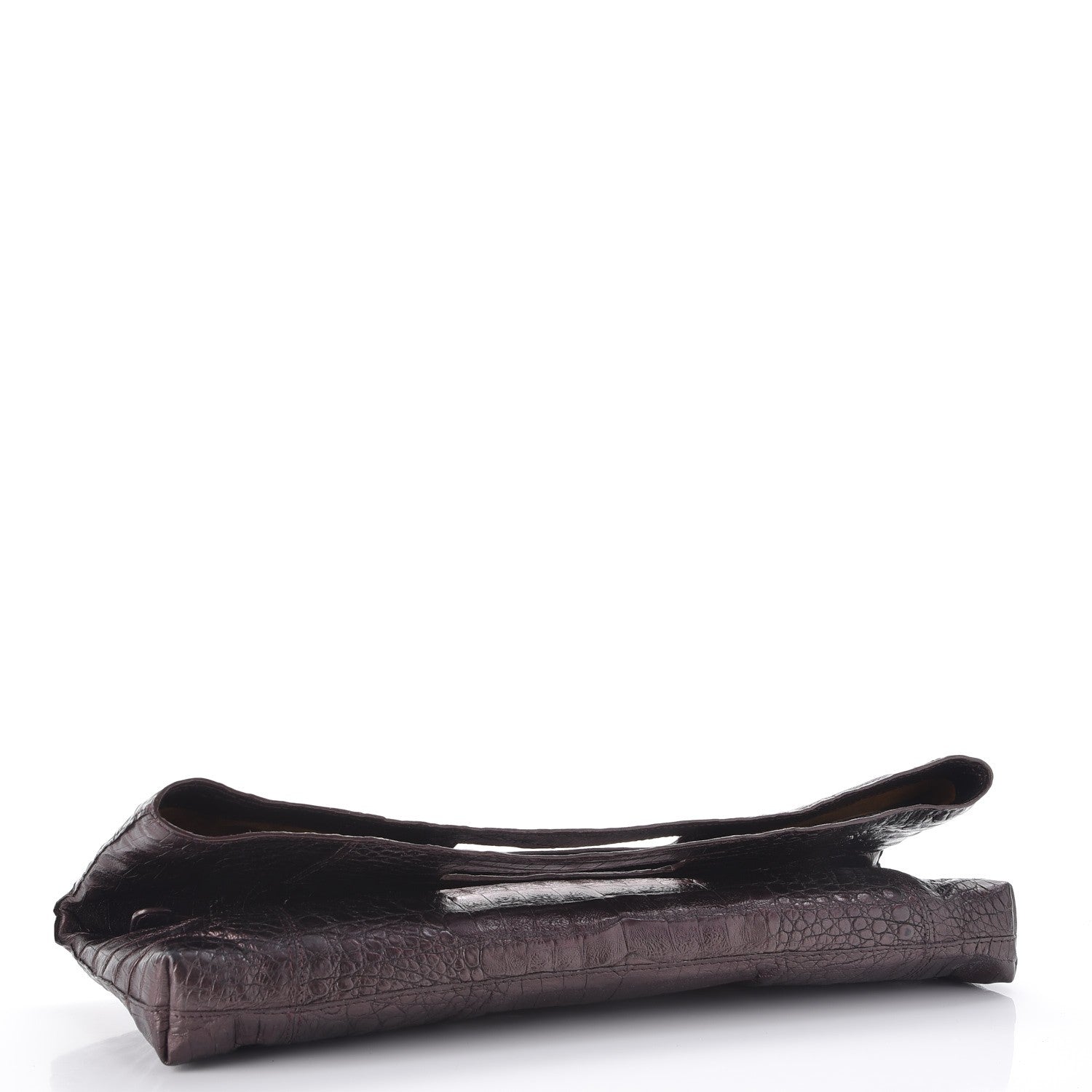 Nancy Gonzalez Metallic Crocodile Envelope Convertible Clutch Purple 5 of 10