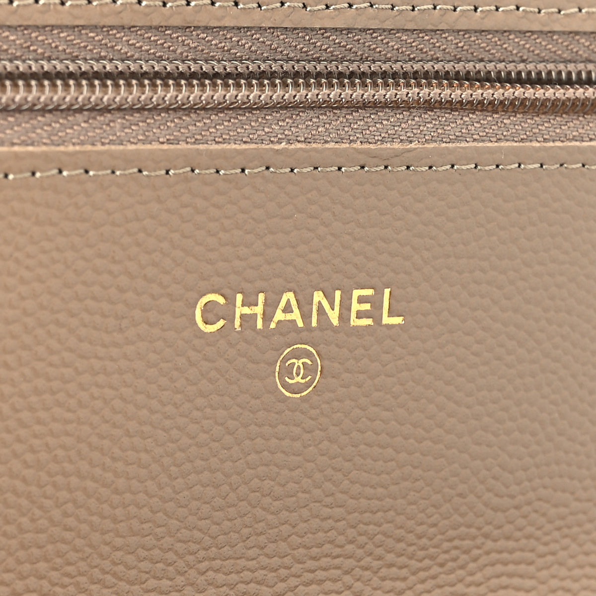 Chanel Caviar Quilted Wallet on Chain WOC Dark Beige 6 of 12
