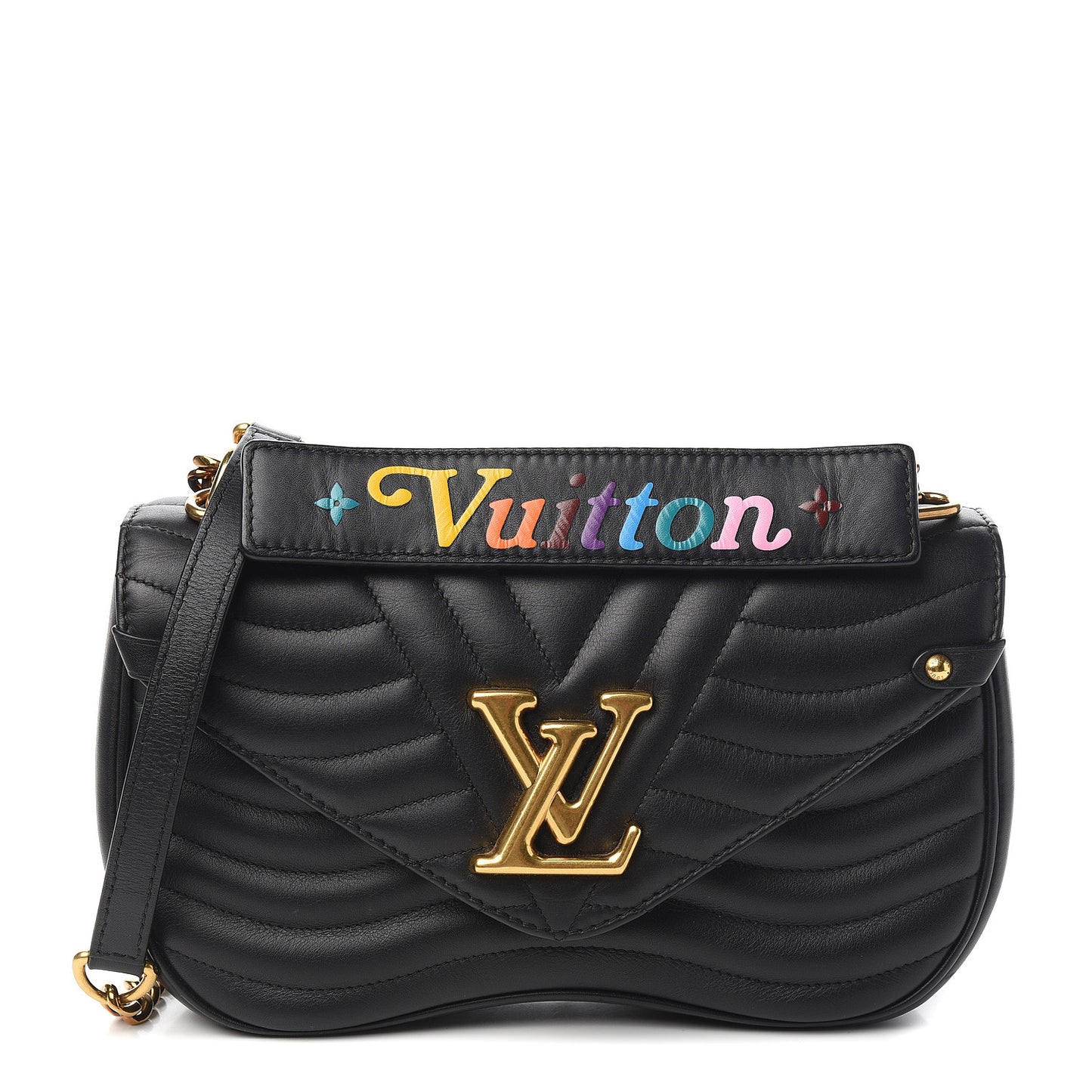 Calfskin New Wave Chain MM Black