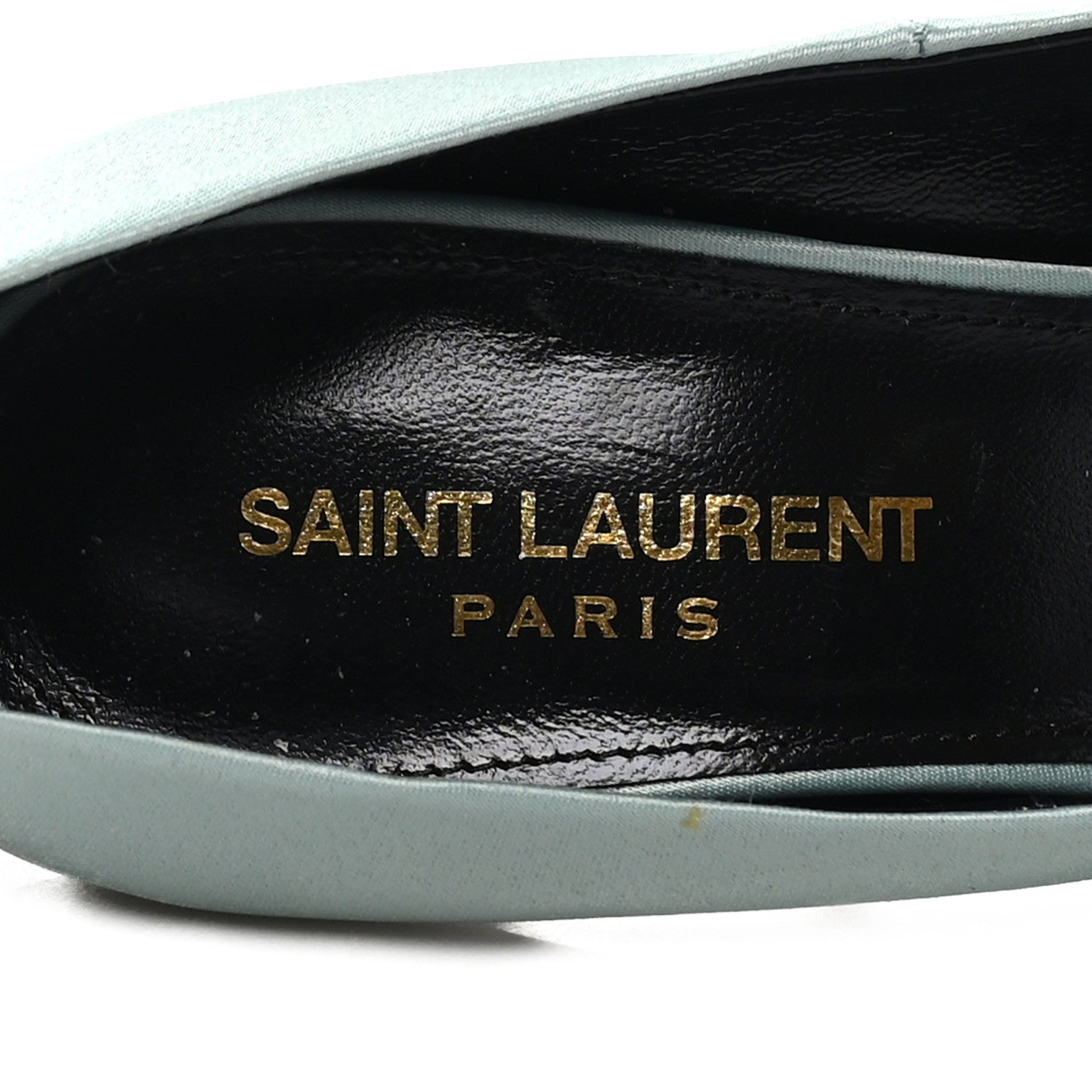 Saint Laurent Satin Crepe Monceau 110 Pumps 36.5 36.5 Light Green 7 of 8