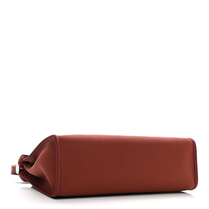 Hermes Vache Hunter Toile Herbag Zip 31 PM Rouge H 5 of 12