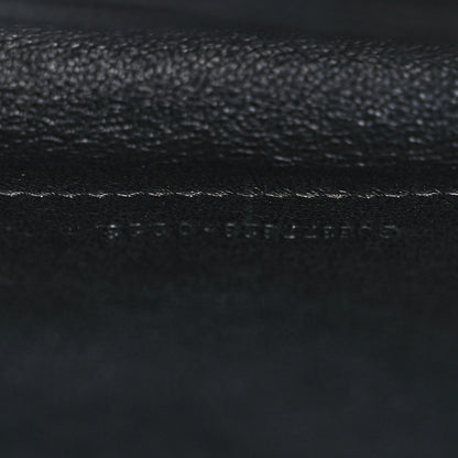 Saint Laurent Grain De Poudre Matelasse Chevron Monogram Chain Wallet Black 7 of 9