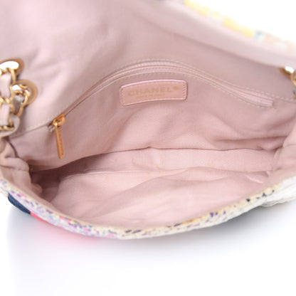 Chanel Fabric Patchwork Medium Flap Bag Pink 5 of 13