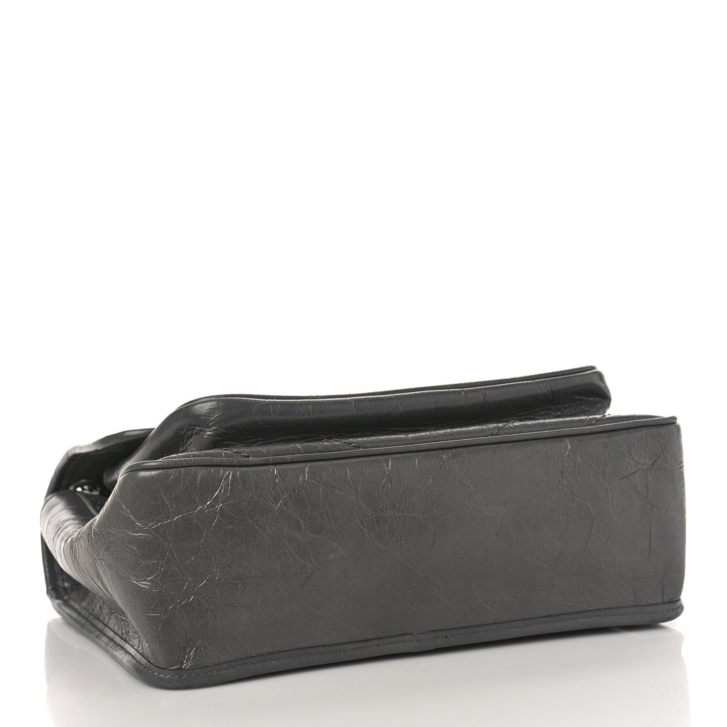 Crinkled Calfskin Matelasse Monogram Medium Niki Chain Satchel Fog