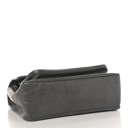 Saint Laurent Crinkled Calfskin Matelasse Monogram Medium Niki Chain Satchel Fog 4 of 9