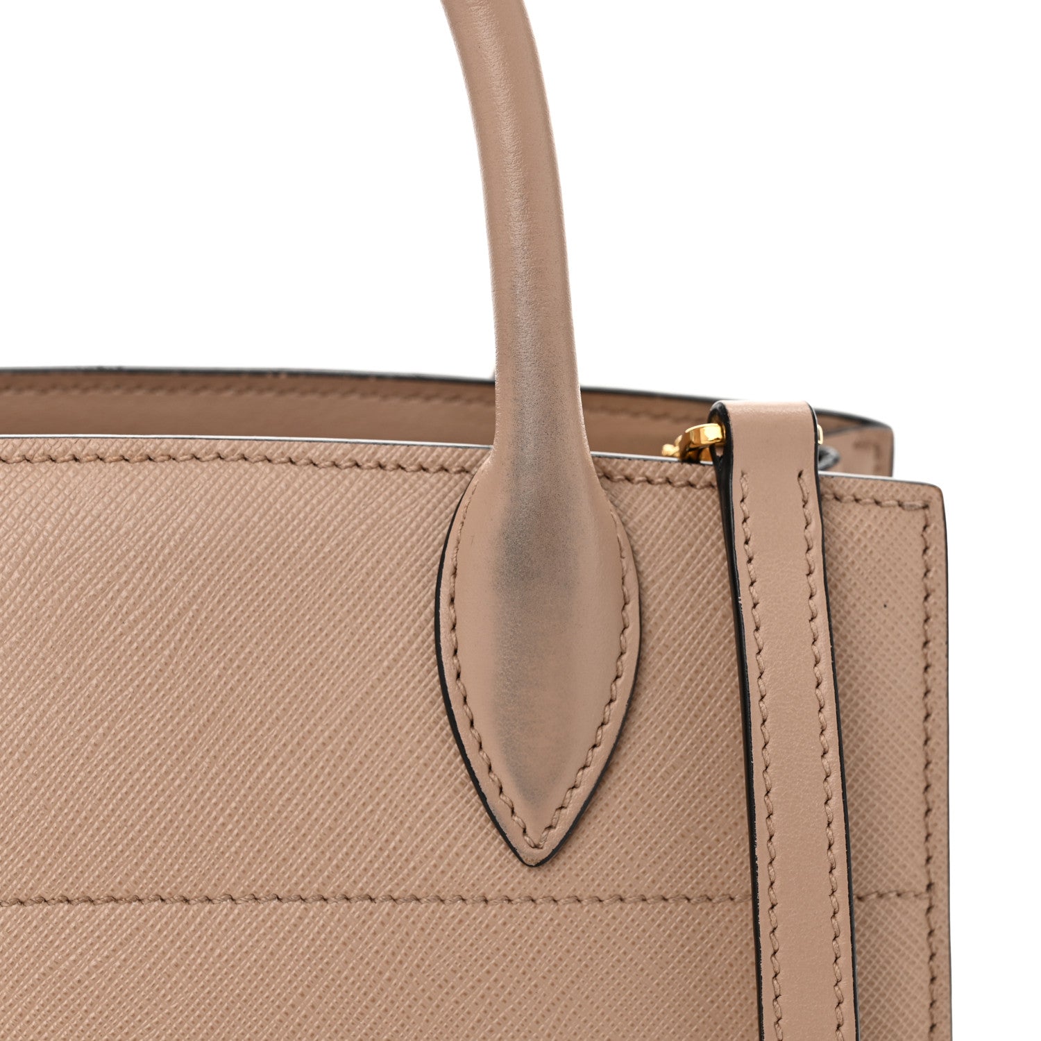 Prada Saffiano City Calfskin Small Bibliotheque Top Handle Cammeo Granato 15 of 15