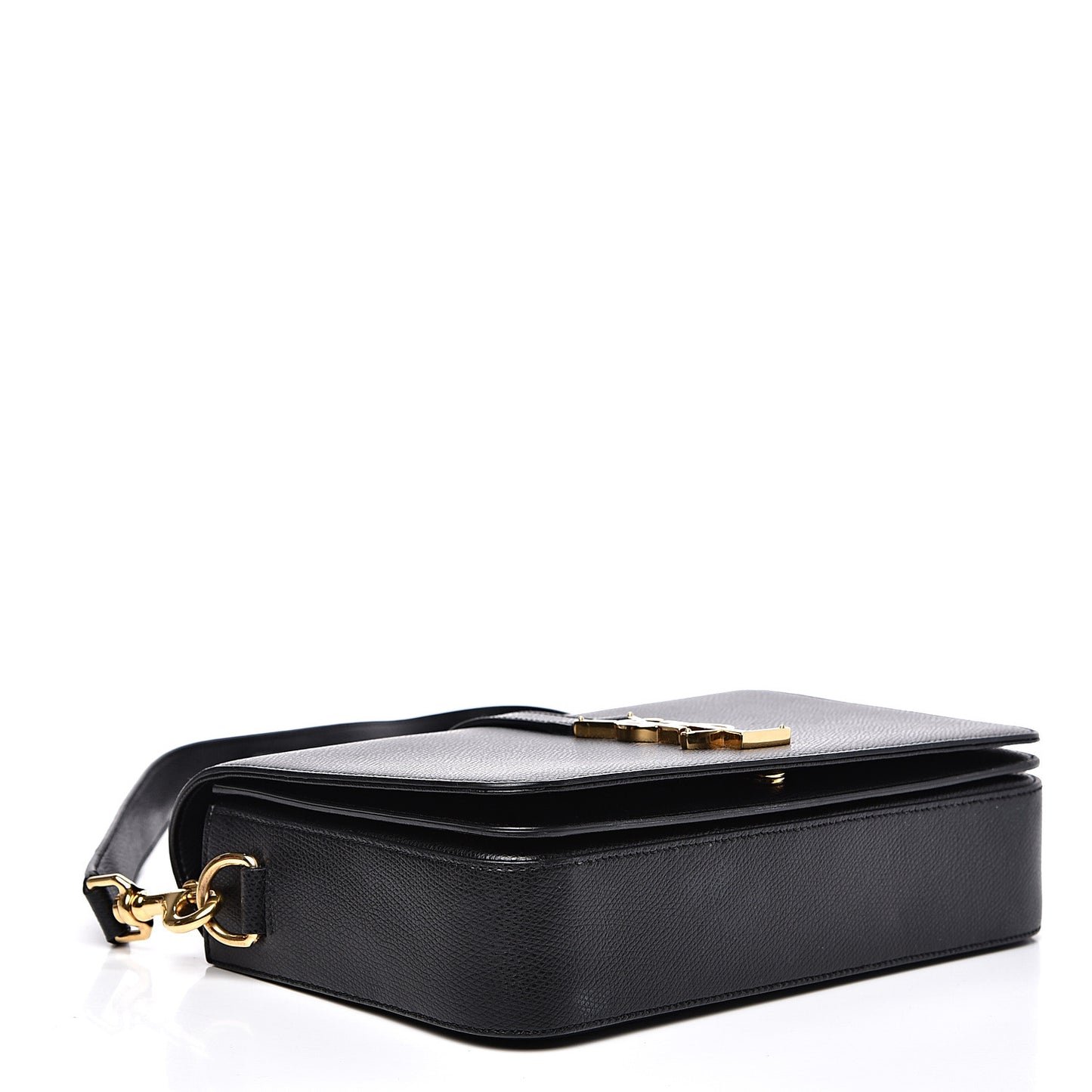 Textured Calfskin Medium Classic Monogram Universite Bag Black