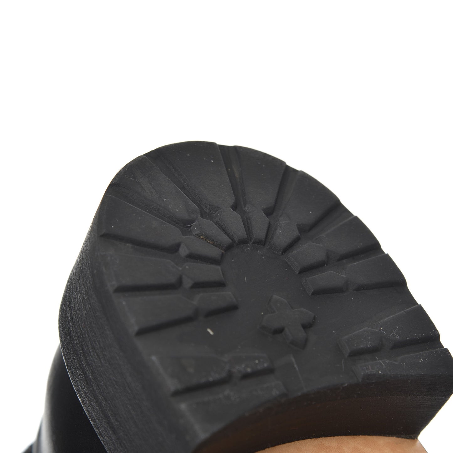 Calfskin Quilted Lace Up Combat Boots 37 Black