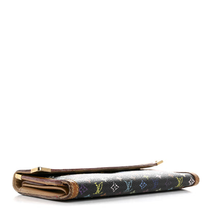 Louis Vuitton Monogram Multicolor Porte Tresor International Wallet Black 4 of 17