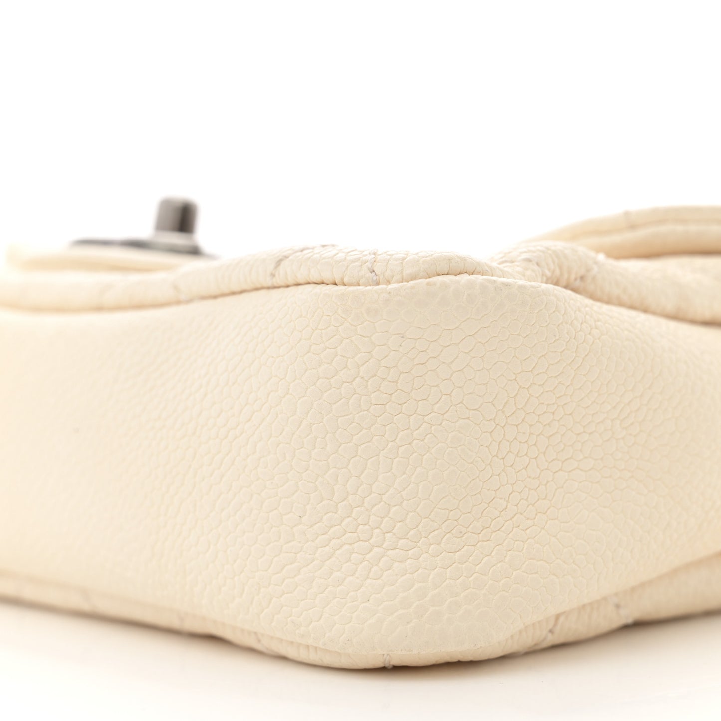 Caviar Quilted Mini Simply CC Flap White