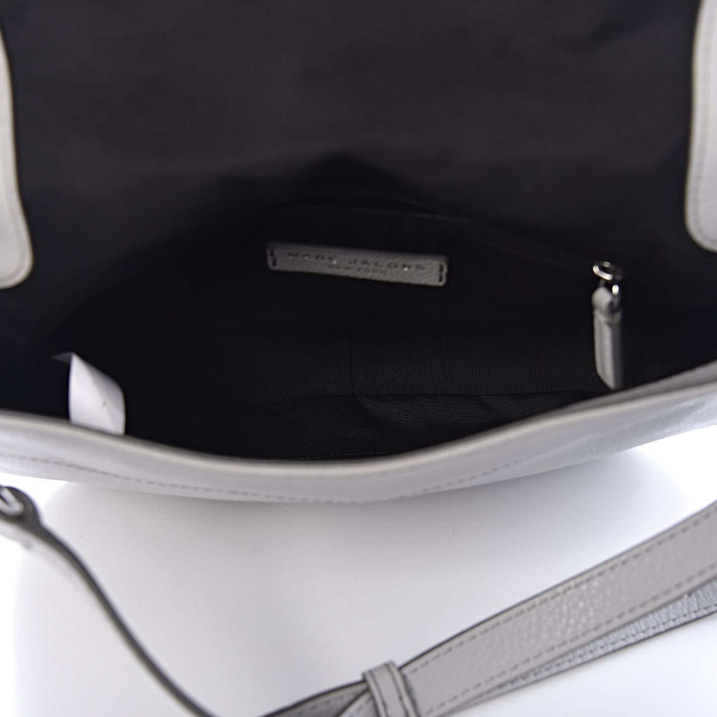 Calfskin Empire City Messenger Crossbody Light Grey