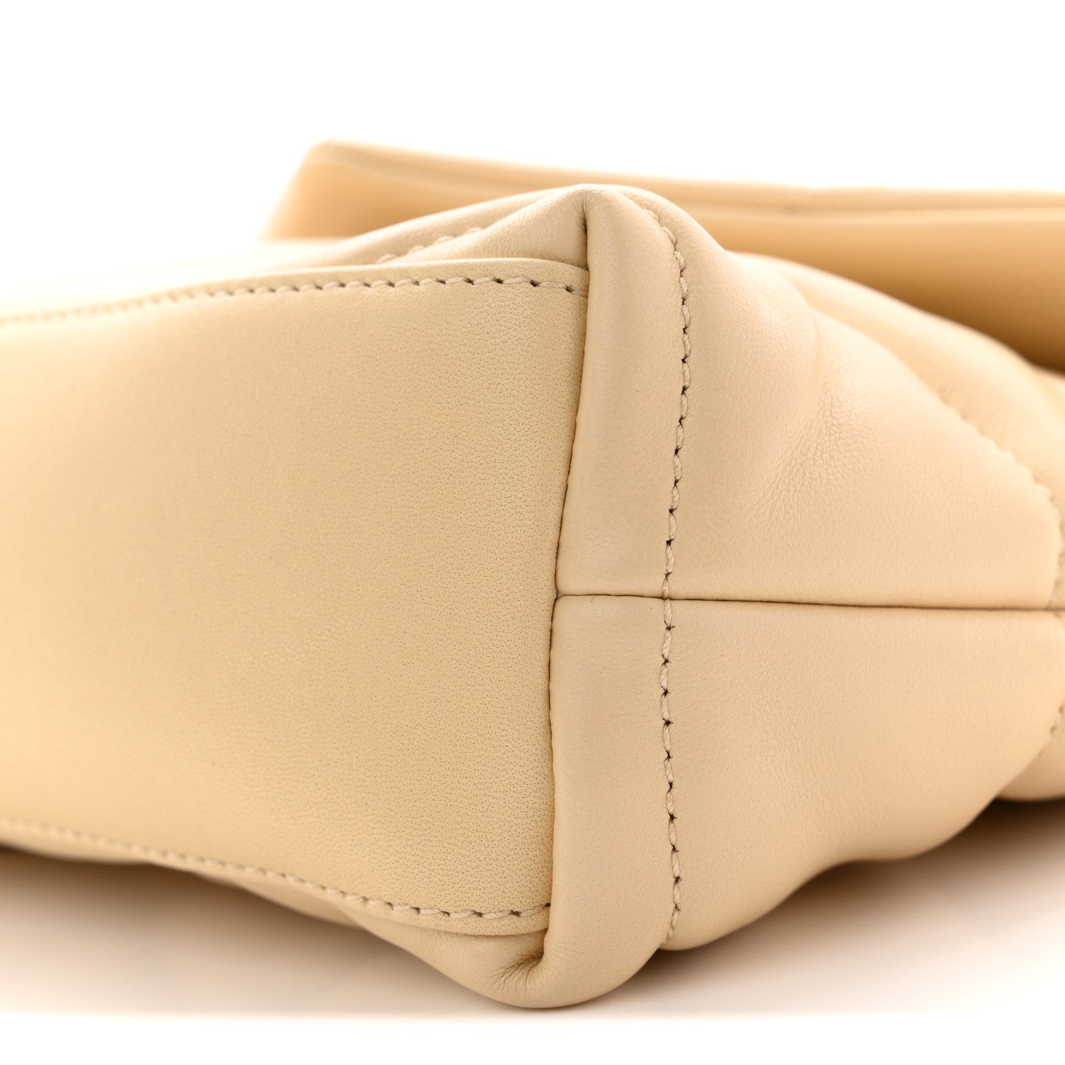Saint Laurent Lambskin Quilted Toy Loulou Puffer Monogram Chain Satchel Jaune Pale 11 of 12