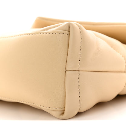 Saint Laurent Lambskin Quilted Toy Loulou Puffer Monogram Chain Satchel Jaune Pale 11 of 12
