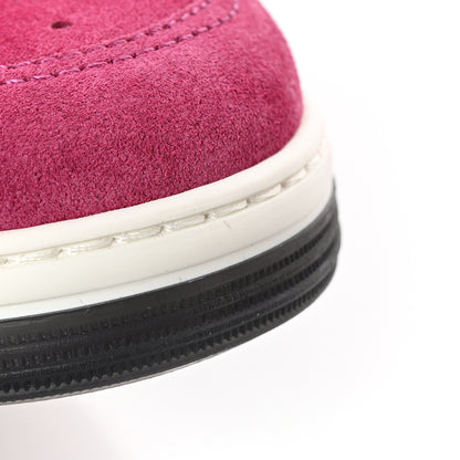 Chanel Suede Calfskin Logo Sneakers 39 Dark Pink 10 of 13