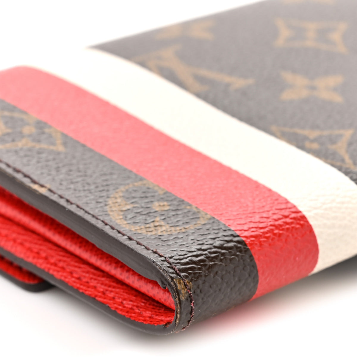 Monogram Groom Sarah Wallet Red