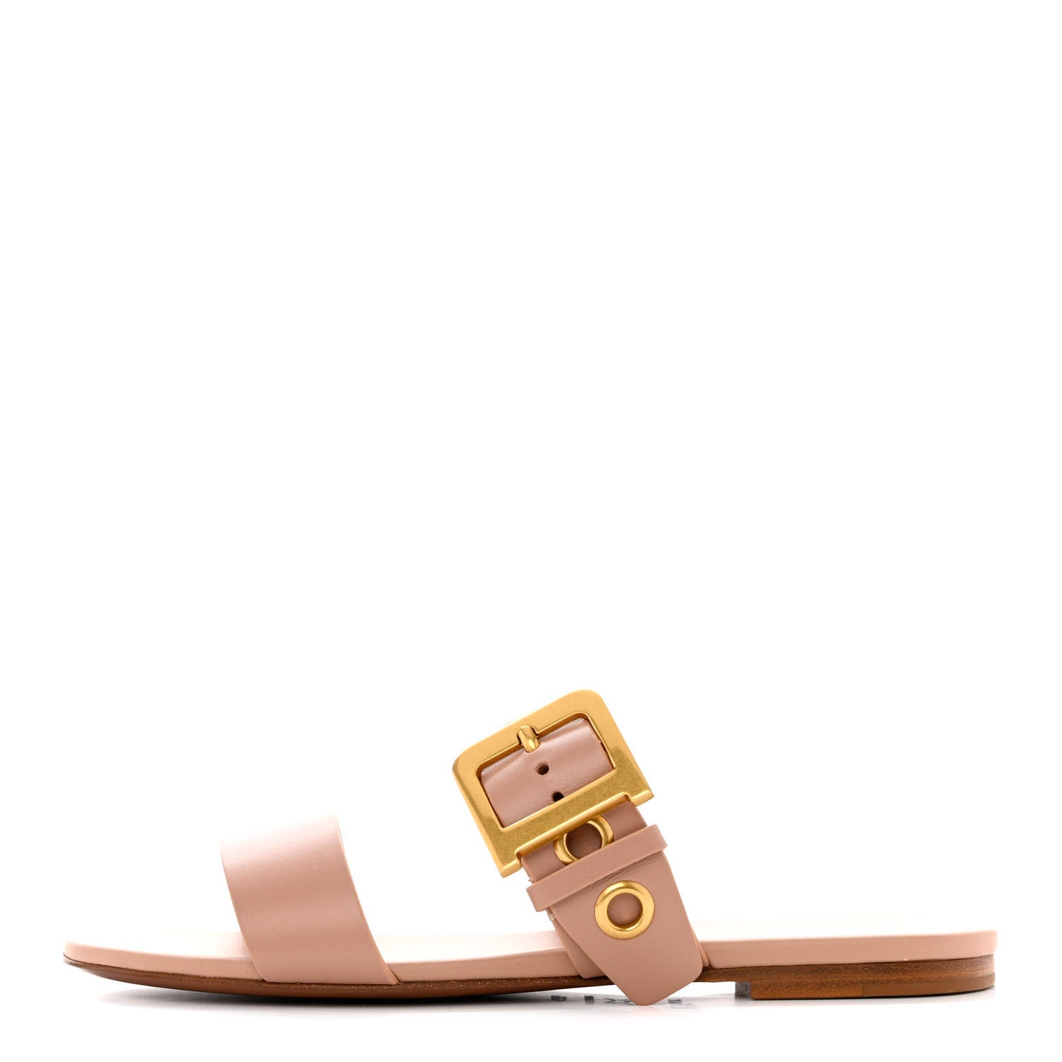 Christian Dior Calfskin D-Dior Slide Sandals 36.5 Rose De Vents 1 of 9