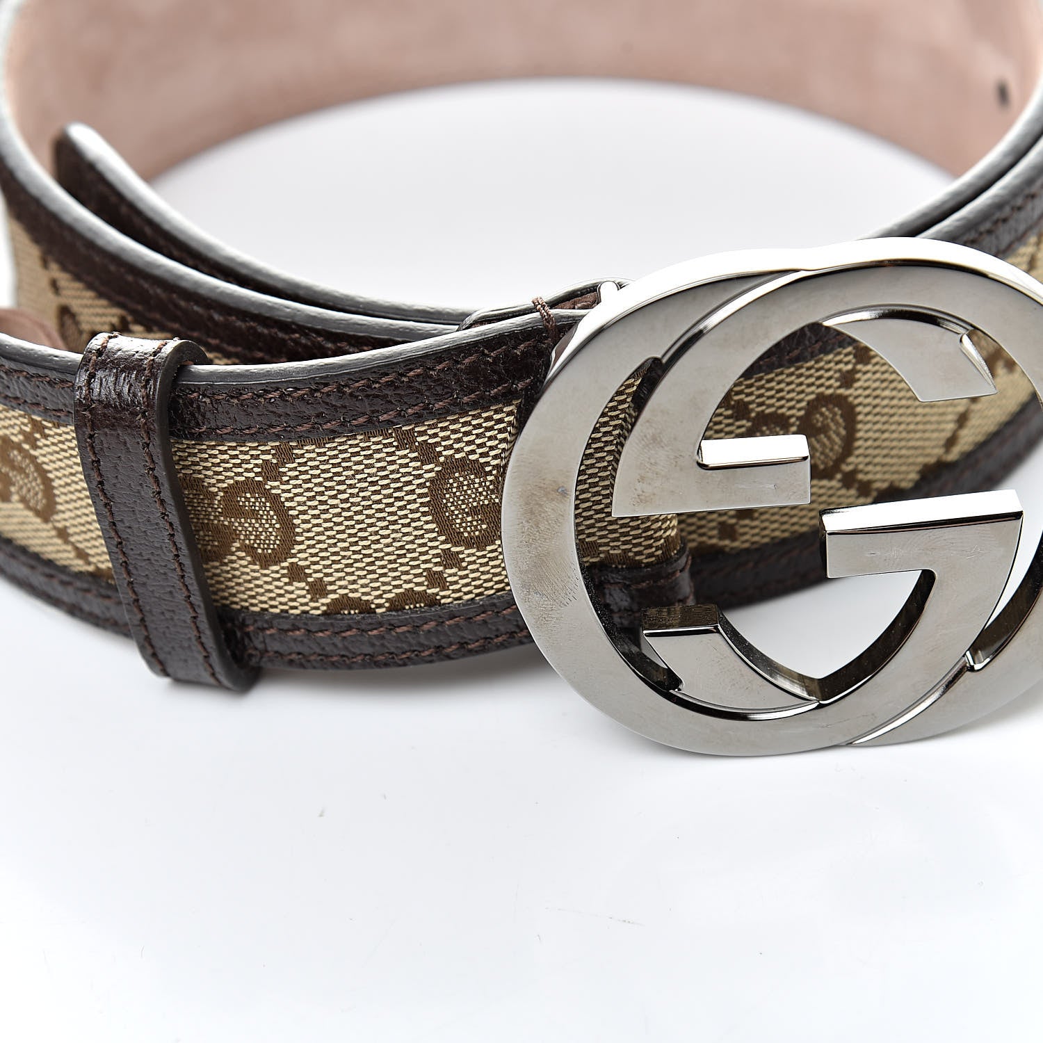 Gucci Monogram Interlocking G 40mm Belt 90 36 Dark Brown 7 of 7