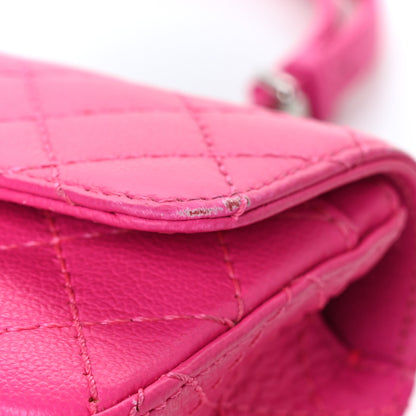 Chanel Goatskin Quilted 2.55 Reissue Flap Belt Bag Fluorescent Pink 10 of 12