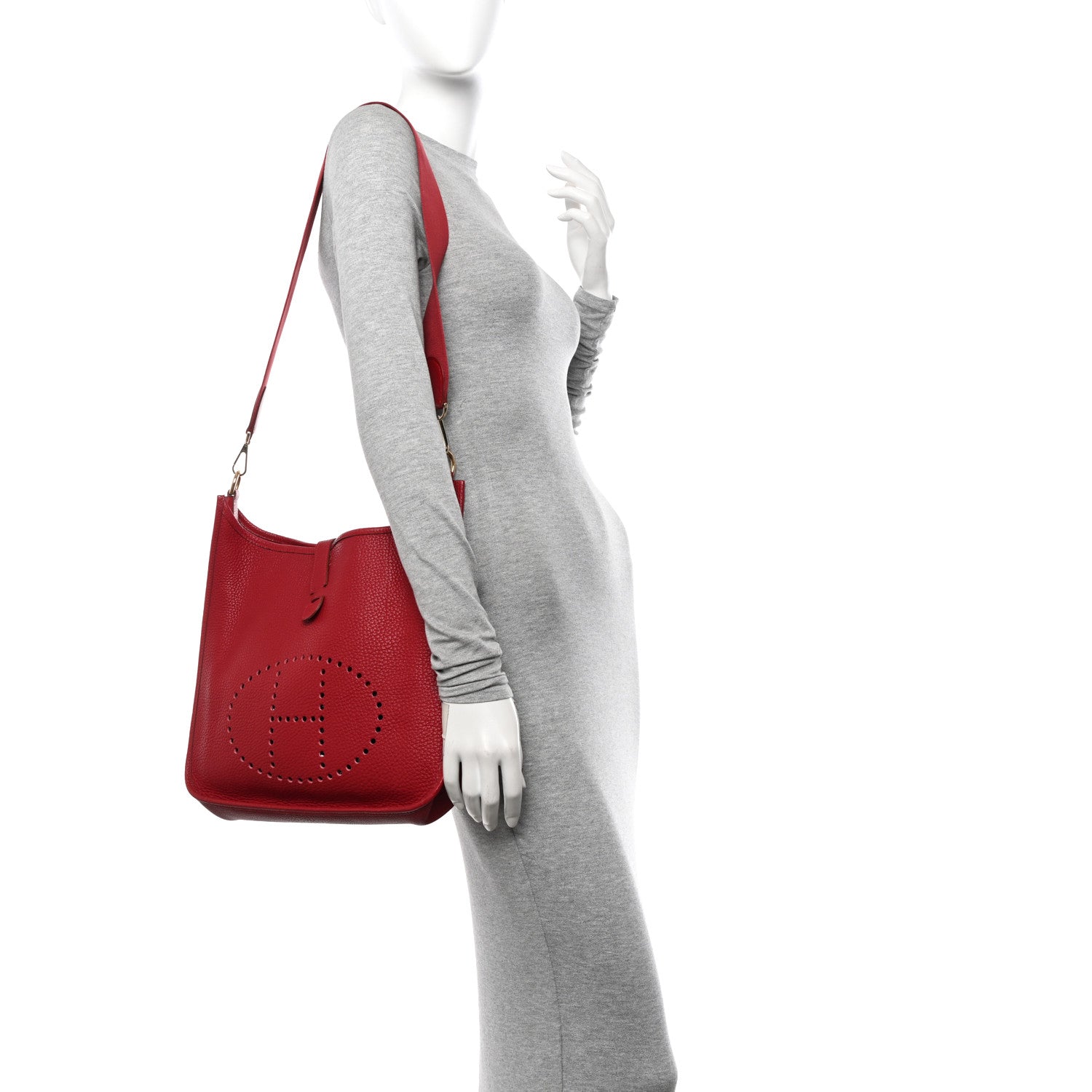 Hermes Togo Evelyne GM Rouge 2 of 10