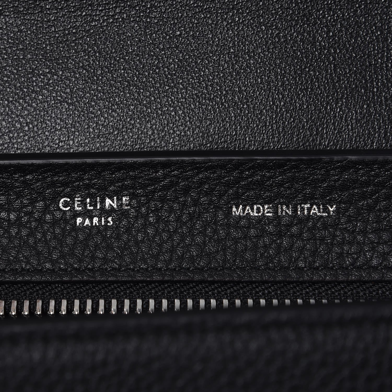 Celine Drummed Calfskin Suede Medium Trapeze Black 6 of 7