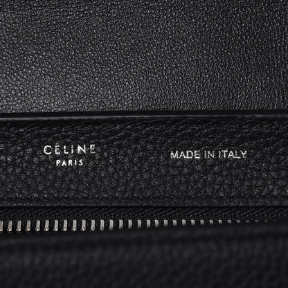 Celine Drummed Calfskin Suede Medium Trapeze Black 6 of 7
