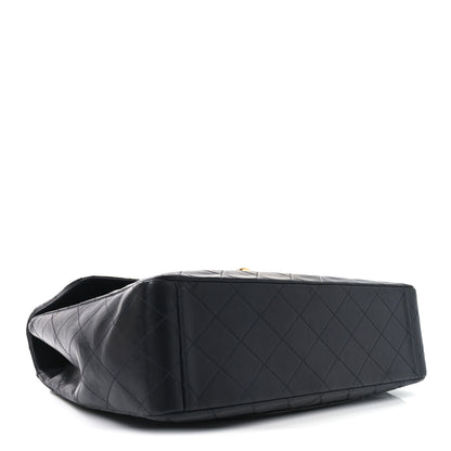 Chanel Lambskin Quilted XL Jumbo Single Flap Black 4 of 10