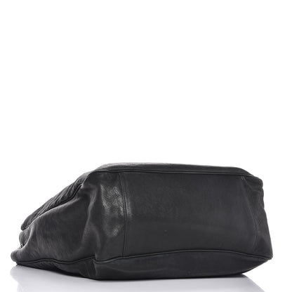 Saint Laurent Goatskin Lizard Embossed Large Roady Hobo Black 4 of 7