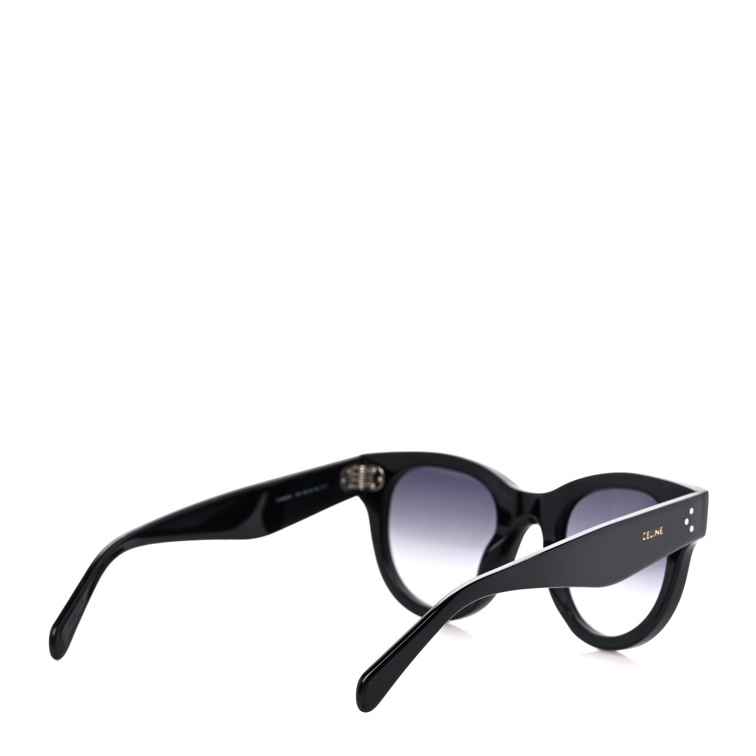 Celine Acetate Studded Mineral Round Sunglasses CL40031N Black 4 of 8