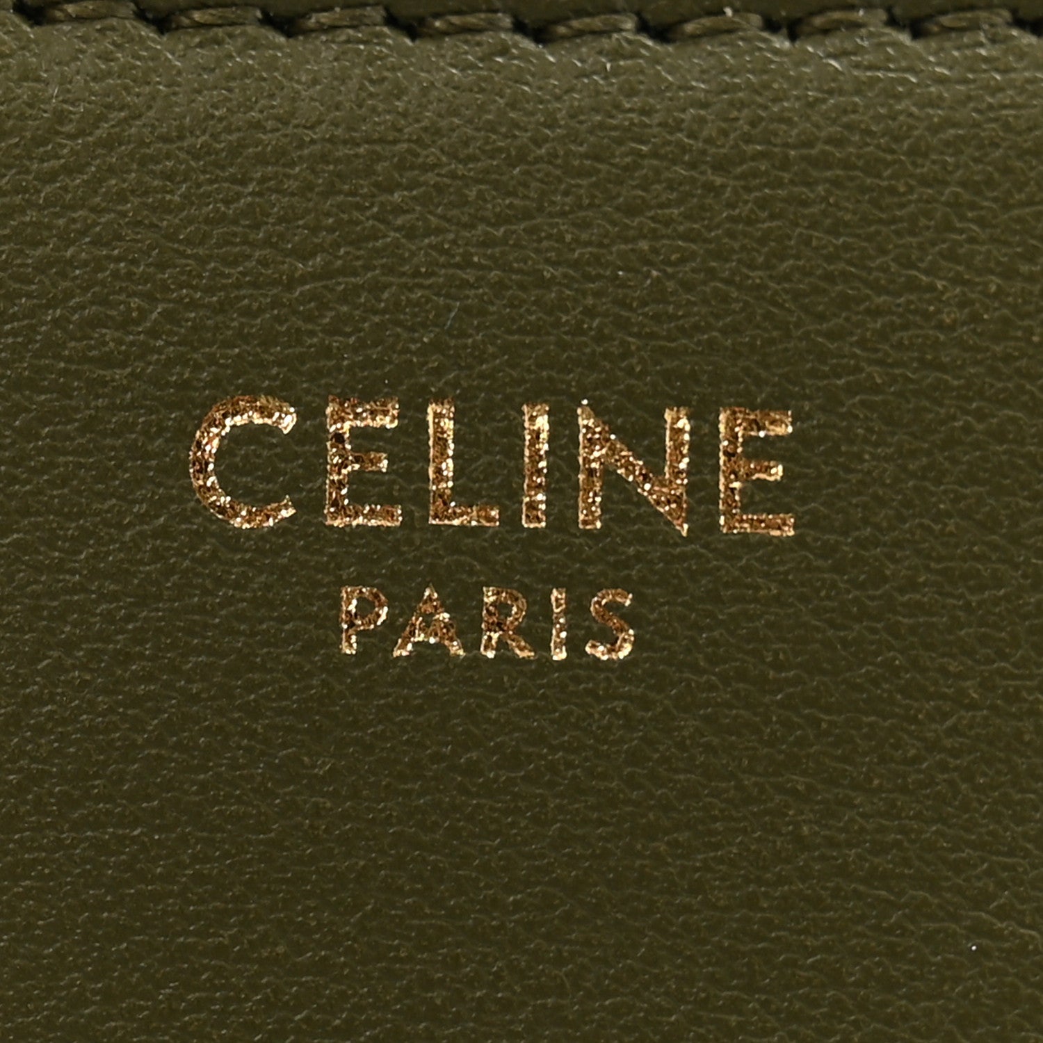 Celine Smooth Calfskin Medium Strap Ava Shoulder Bag Dark Olive 6 of 10