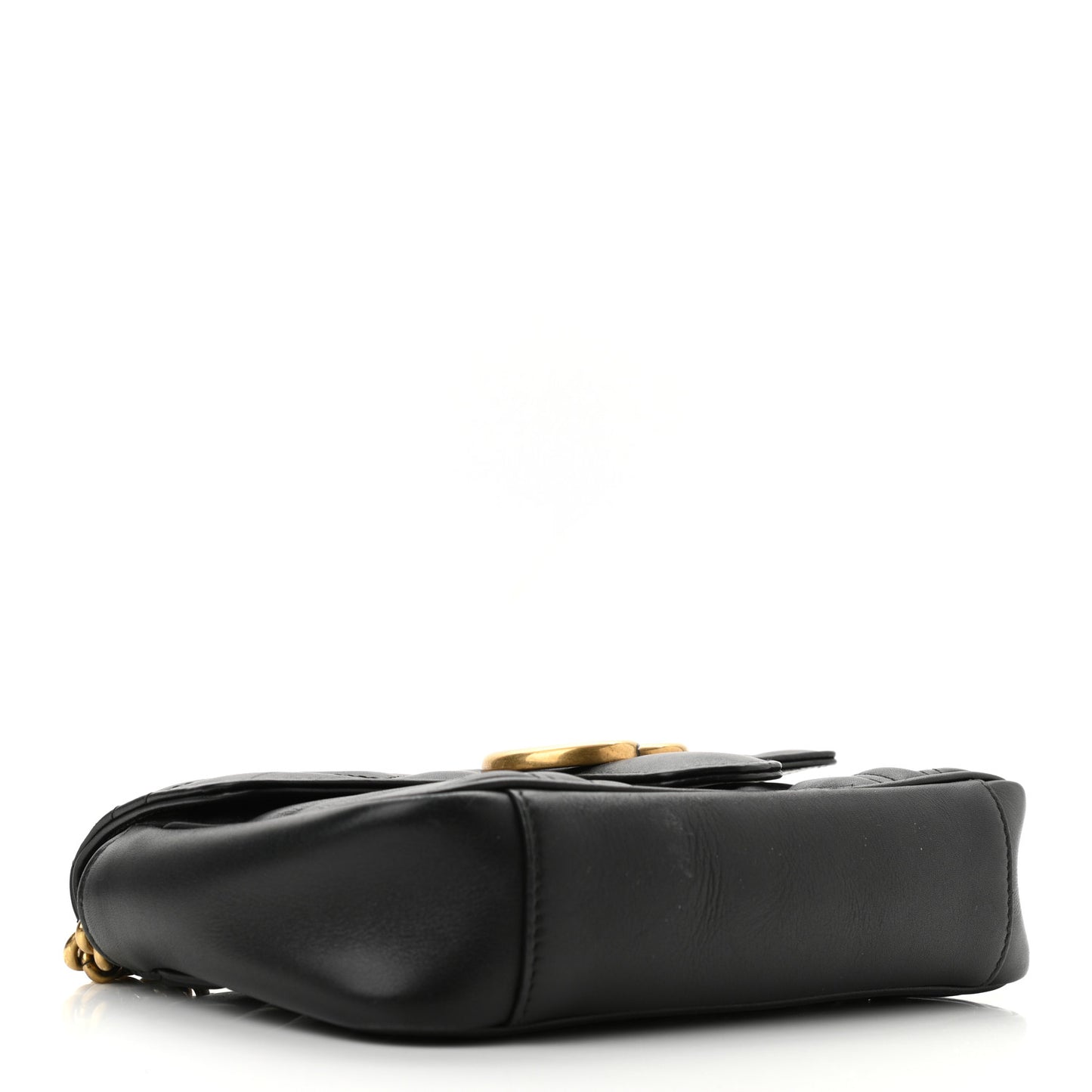 Calfskin Matelasse Mini GG Marmont Shoulder Bag Black