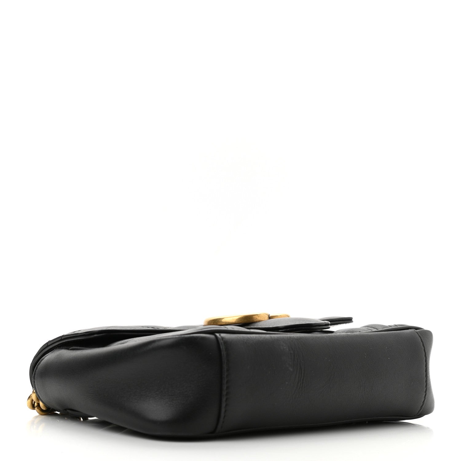 Gucci Calfskin Matelasse Mini GG Marmont Shoulder Bag Black 4 of 10